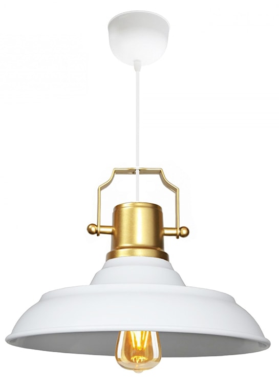 Lampa wisząca Rebrect średnica 25 cm biała 