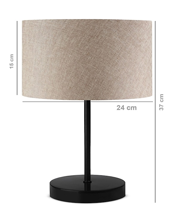 Lampa stołowa Adopina średnica 24 cm beżowa  - zdjęcie 3