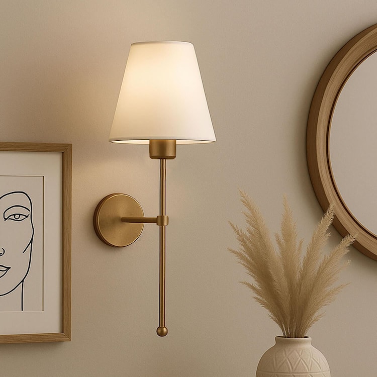 Kinkiet Luna kremowo-złoty  - zdjęcie 2