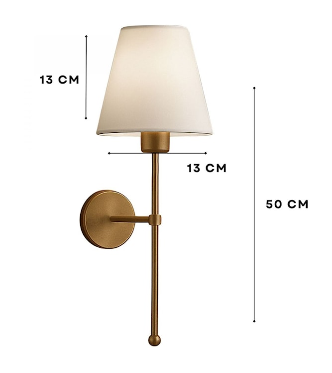 Kinkiet Luna kremowo-złoty  - zdjęcie 3