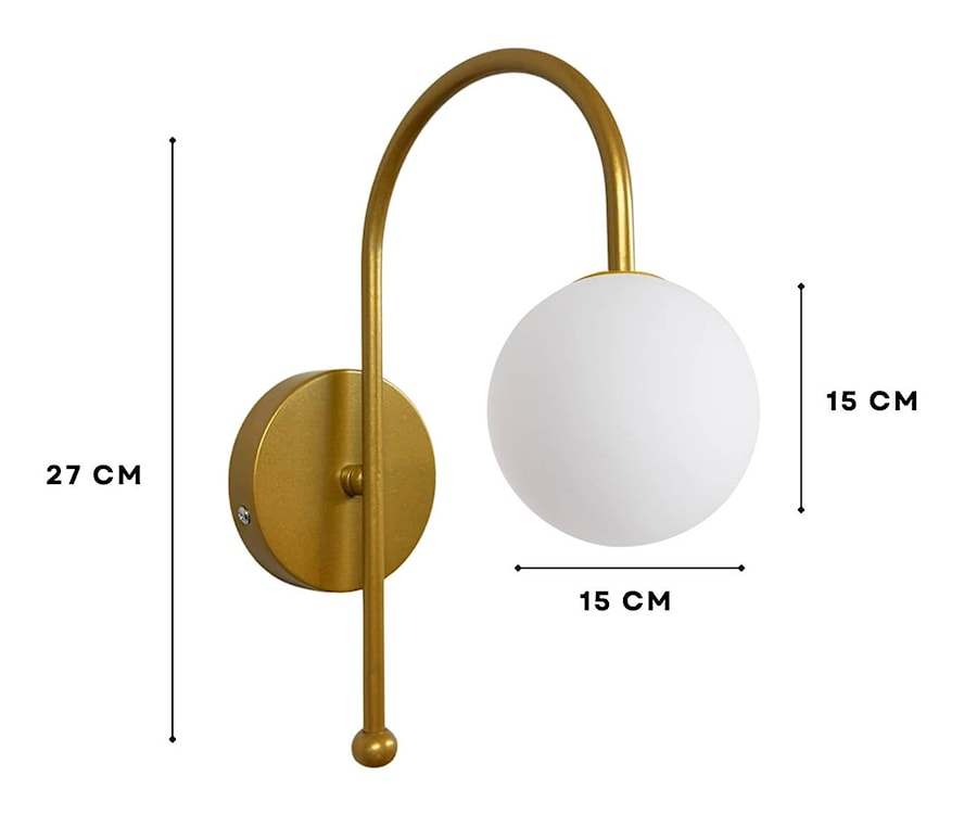 Kinkiet Zenith biało-złoty  - zdjęcie 3