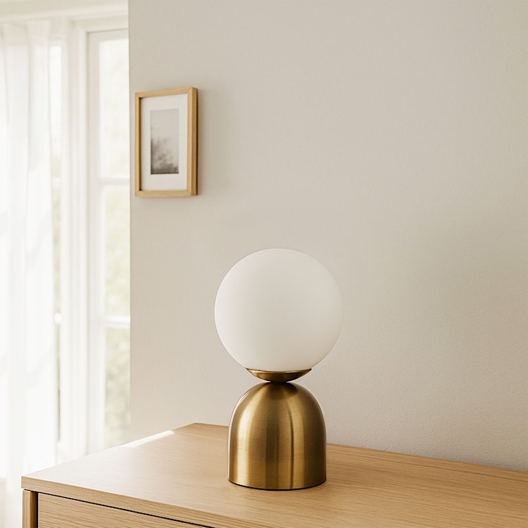 Lampa stołowa Aura postarzany mosiądz  - zdjęcie 2