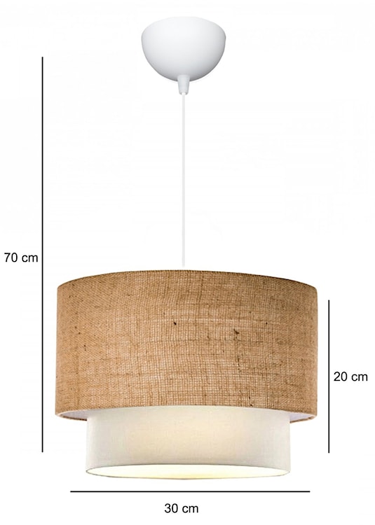 Lampa wisząca Keders 30 cm beżowa  - zdjęcie 3