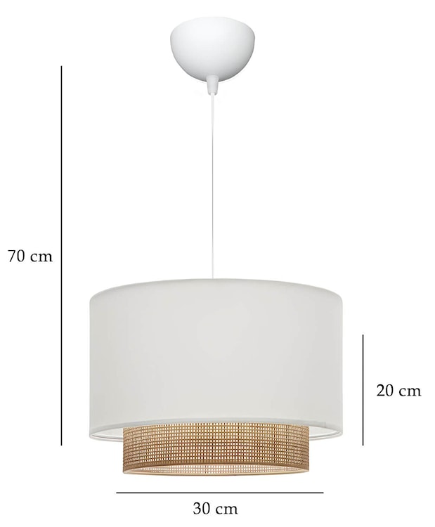 Lampa wisząca Keders 30 cm biała  - zdjęcie 3