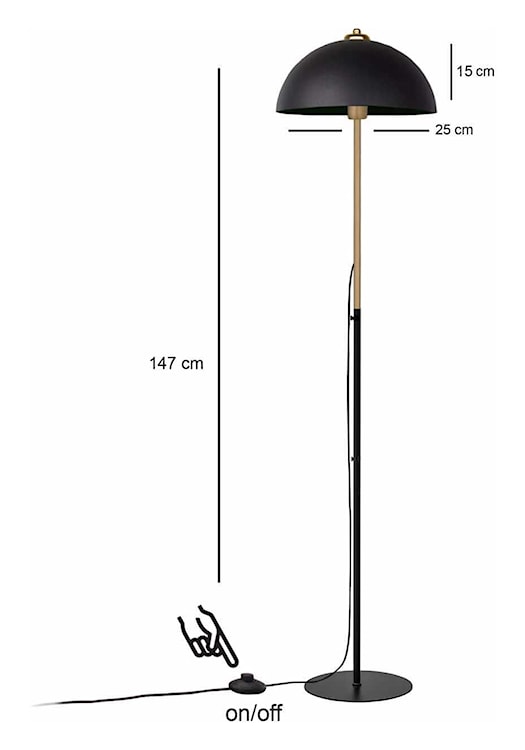 Lampa podłogowa Orb czarna  - zdjęcie 5