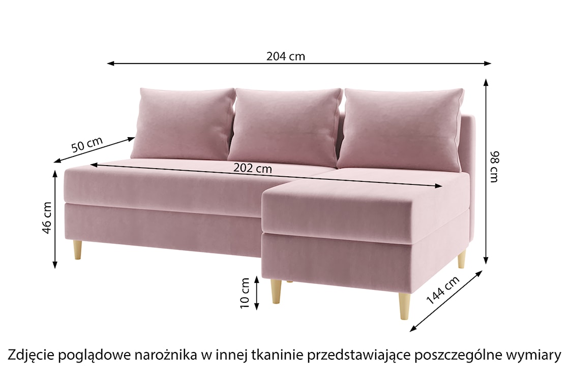 Narożnik z funkcją spania Suspla L-kształtny z pojemnikiem uniwersalny granatowy  - zdjęcie 5