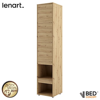 Regał BED CONCEPT z jedną zamykaną szafką Dąb artisan