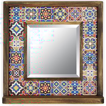 Lustro ścienne Vokelve 33x32,5 cm wielokolorowy wzór
