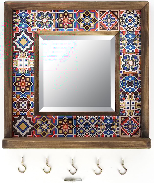 Lustro ścienne Vokelve 33x32,5 cm wielokolorowy wzór  - zdjęcie 2