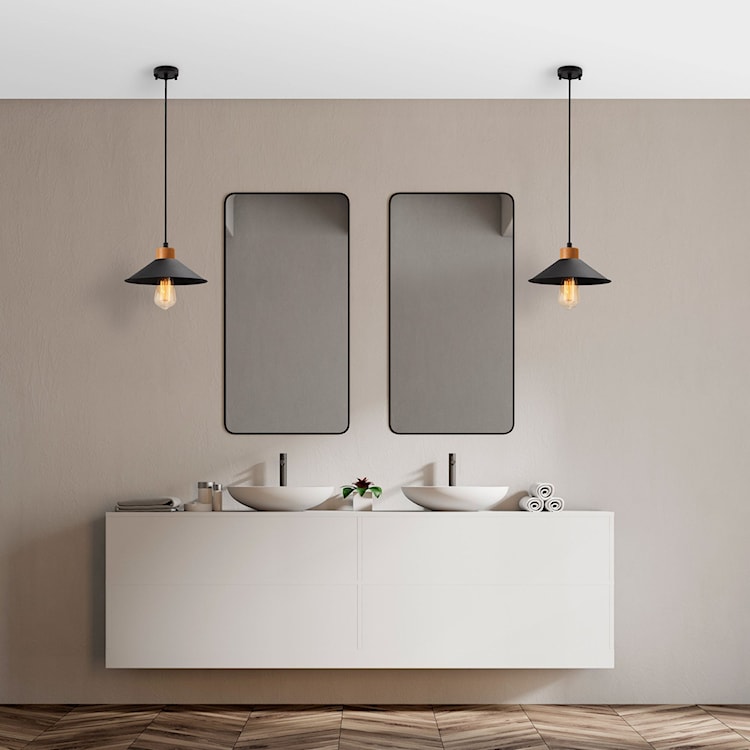 Lampa wisząca Amplija o średnicy 24 cm czarna  - zdjęcie 3