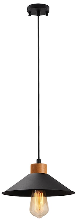 Lampa wisząca Amplija o średnicy 24 cm czarna 