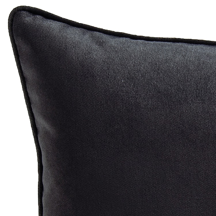 Poduszka dekoracyjna Myrrhis w tkaninie PET FRIENDLY 45x45 cm czarna z kedrą  - zdjęcie 2