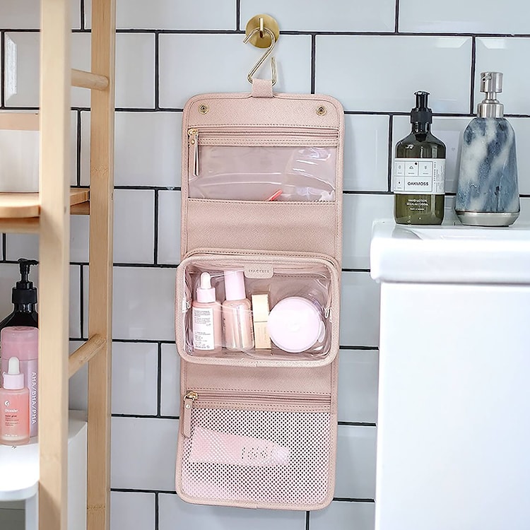 Organizer na biżuterię Small Hanging Washbag różowy  - zdjęcie 3