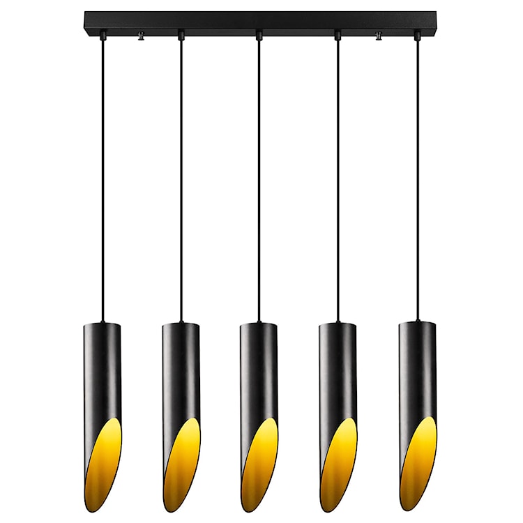 Lampa sufitowa Azariah x5 78 cm czarna/złota  - zdjęcie 2