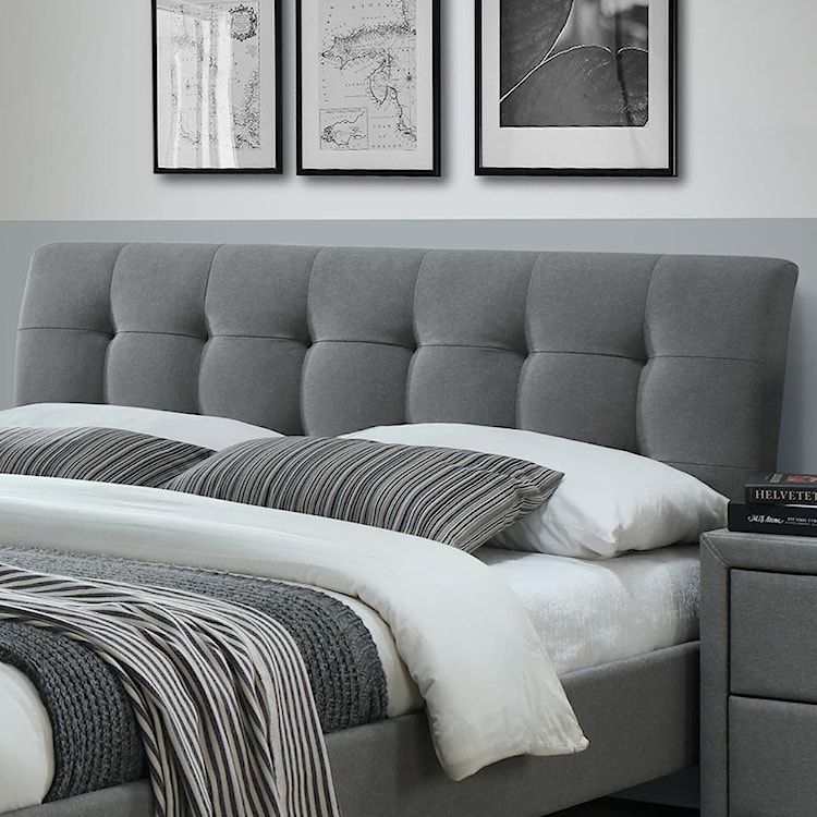 Łóżko tapicerowane Toxal szare  - zdjęcie 4