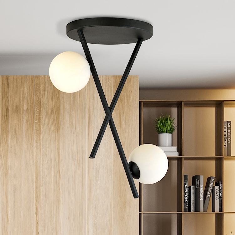 Lampa sufitowa Appire x2 biały klosz  - zdjęcie 3