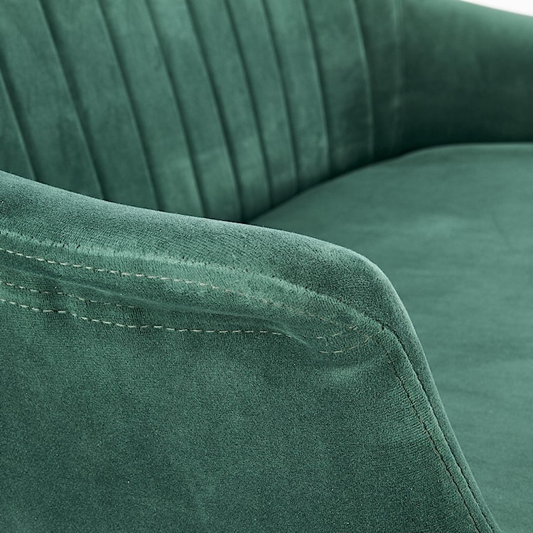 Sofa dwuosobowa Lapas zielona na złotych nóżkach  - zdjęcie 7