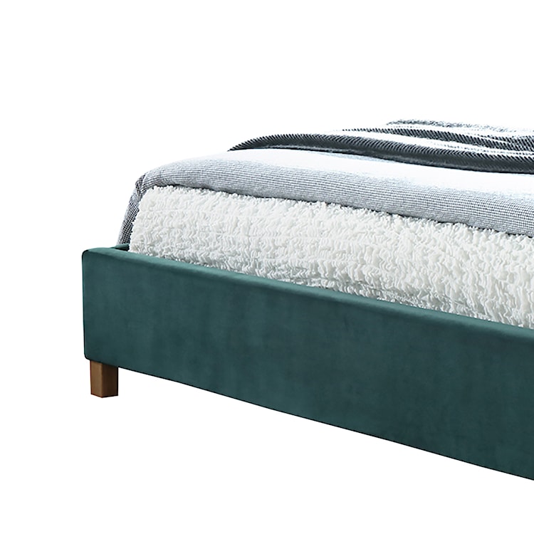 Łóżko tapicerowane Balmore 160x200 cm zielony velvet  - zdjęcie 3