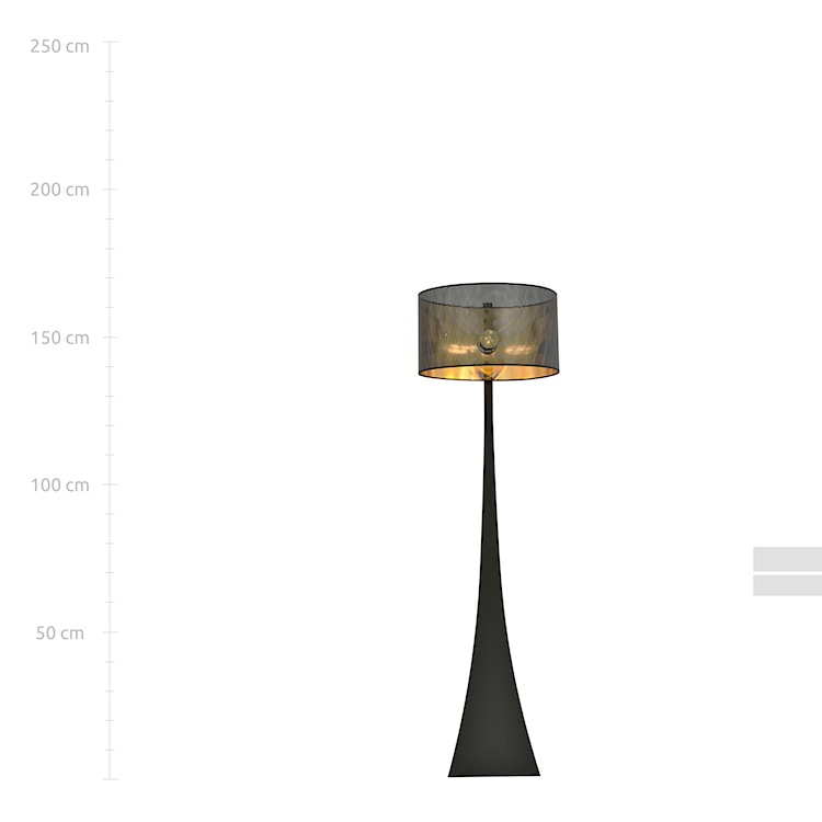 Lampa podłogowa Sonalla czarno-złota  - zdjęcie 8