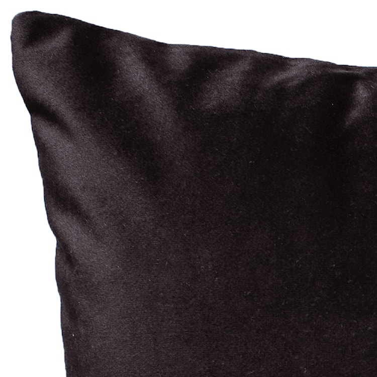 Poduszka dekoracyjna Sylvanca w tkaninie EASY CLEAN 45x45 cm czarna z zamkiem ozdobnym  - zdjęcie 3