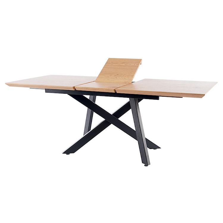 Stół rozkładany Lapplers 90-160x200 cm dąb-czarny  - zdjęcie 5