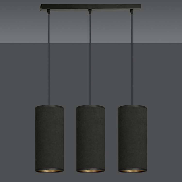 Lampa wisząca Bonett x3 50 cm czarna  - zdjęcie 4