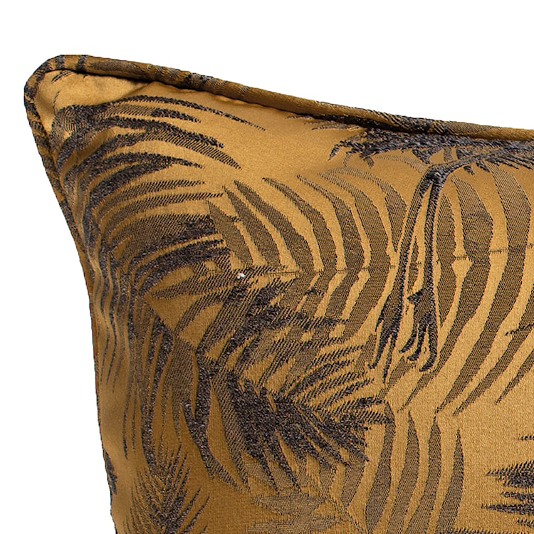 Poduszka dekoracyjna Halthel 30x50 cm złota z wzorem  - zdjęcie 3