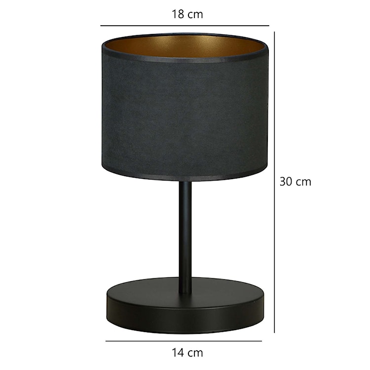 Lampka nocna Hellid średnica 18 cm czarna  - zdjęcie 6