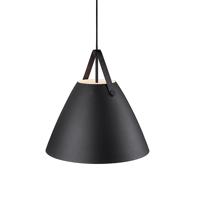 Lampa wisząca Strap średnica 48 cm czarny metalowy klosz  - zdjęcie 3