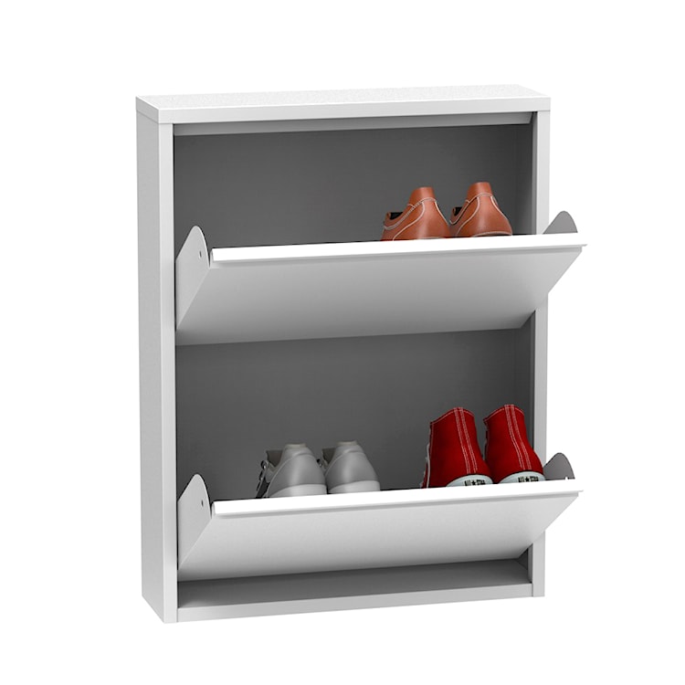Szafka na buty Homelly z dwoma półkami pionowa Szary metalic strukturalny  - zdjęcie 22