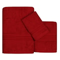 Zestaw trzech ręczników Bainrow czerwony  - zdjęcie 3