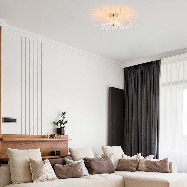 Lampa wisząca Skyriblent 56 cm biała  - zdjęcie 3