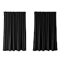 Zasłona do salonu Sylvanca w tkaninie WATER REPELLENT 280x270 cm czarna  - zdjęcie 7