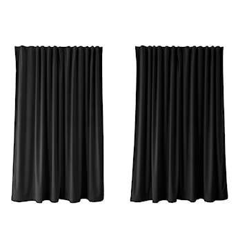 Zasłona do salonu Sylvanca w tkaninie WATER REPELLENT 280x270 cm czarna