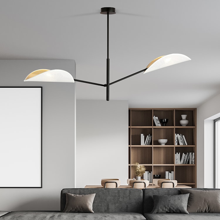 Lampa sufitowa Shintor x2 biało-złota  - zdjęcie 5