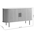 Komoda Gativel 140x76 cm lamele dąb naturalny  - zdjęcie 10