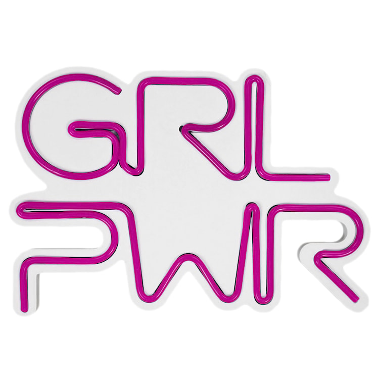 Neon na ścianę Letely z napisem Girl Power różowy 