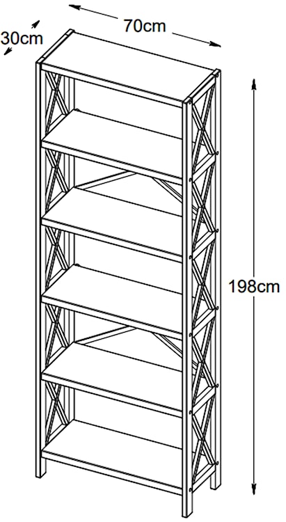 Regał Mighly 198 cm dąb naturalny  - zdjęcie 4