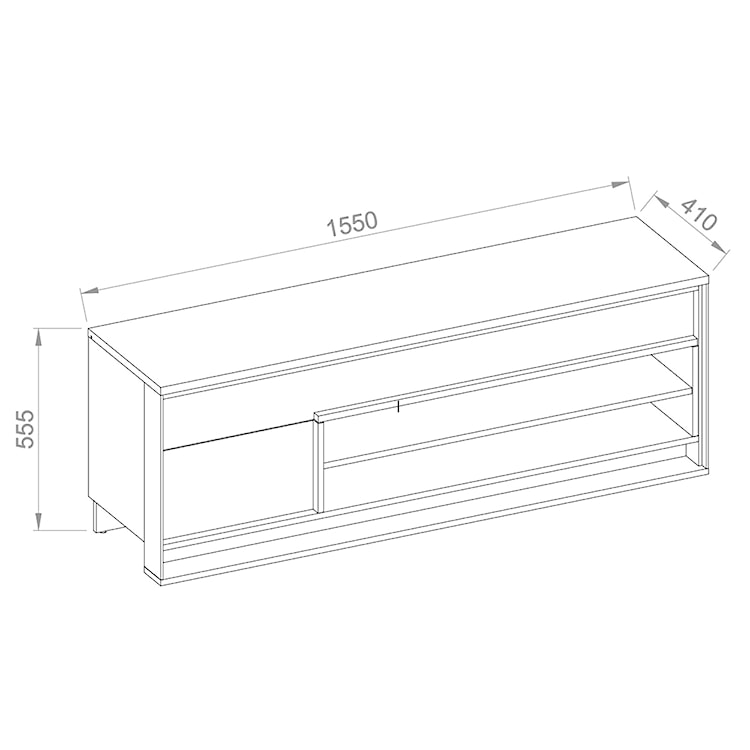 Szafka RTV Quant 155 cm  - zdjęcie 8