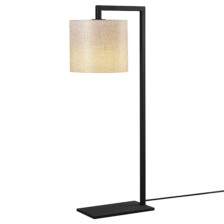 Lampa stołowa Gicanna klasyczna średnica 20 cm kremowa/czarna  - zdjęcie 4