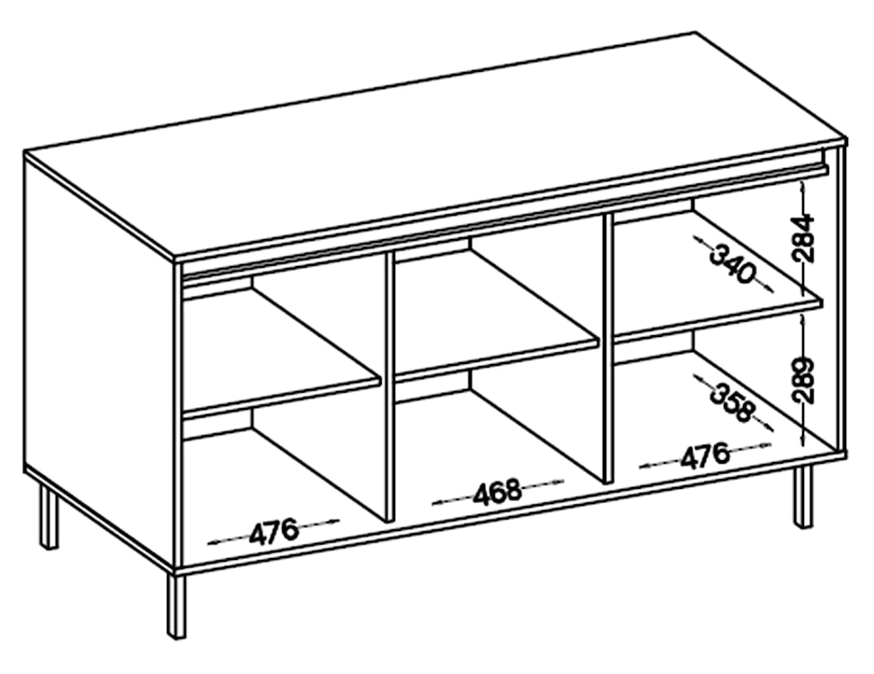 Komoda trzydrzwiowa Osaka z ryflowanymi frontami 149 cm beż piaskowy na czarnych nogach  - zdjęcie 9