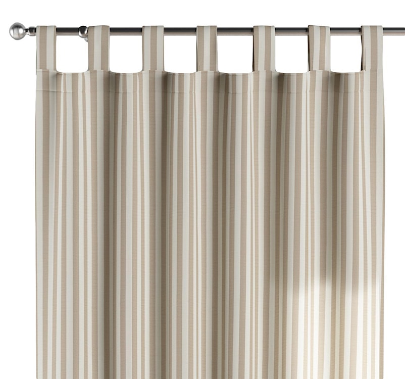 Zasłona na szelkach Quadro 240x130 cm beżowo-biała  - zdjęcie 6