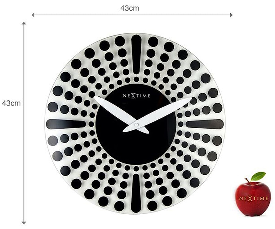 Zegar ścienny Dreamtime średnica 43 cm czarny  - zdjęcie 6