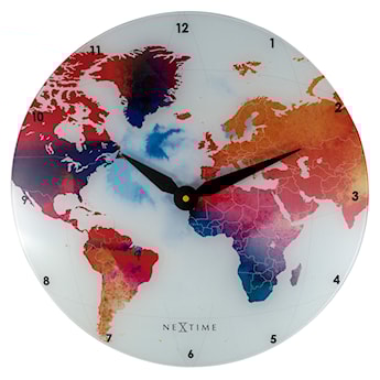 Zegar ścienny Colorful World 43 cm wielokolorowy