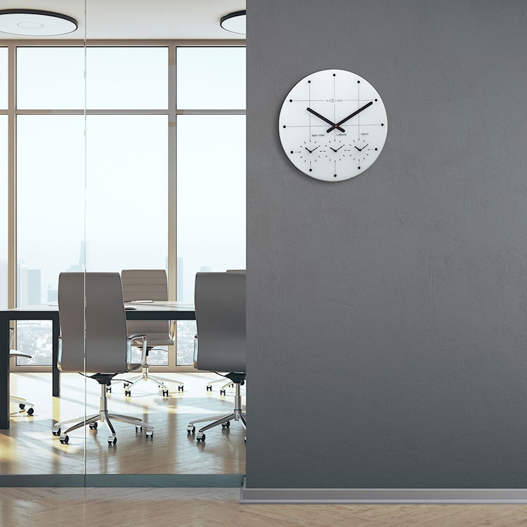 Zegar ścienny Big City 43 cm biały  - zdjęcie 2