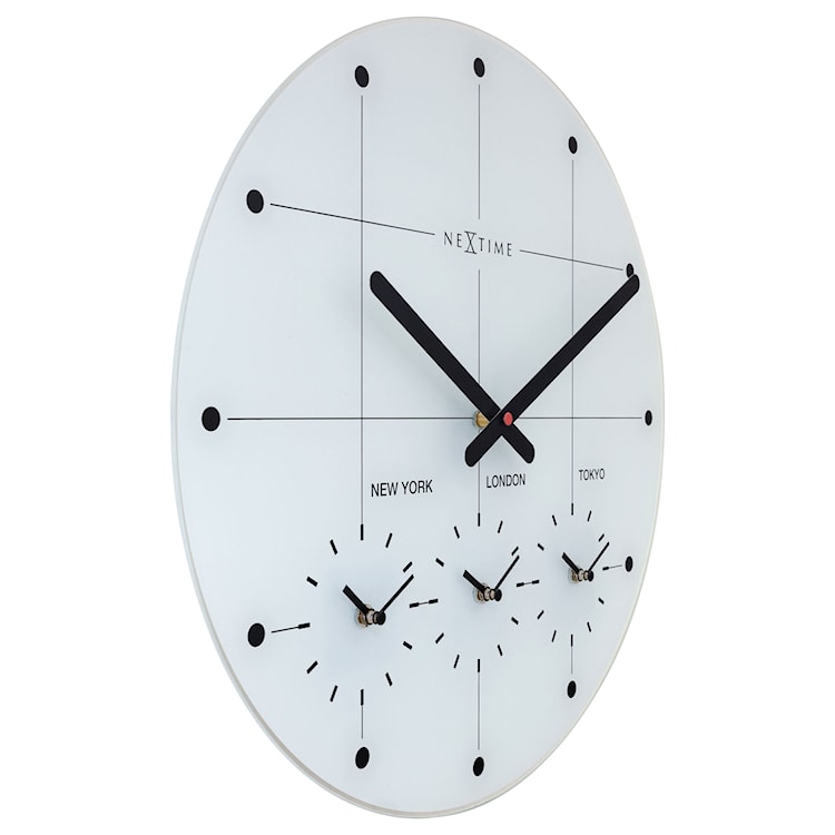Zegar ścienny Big City 43 cm biały  - zdjęcie 3