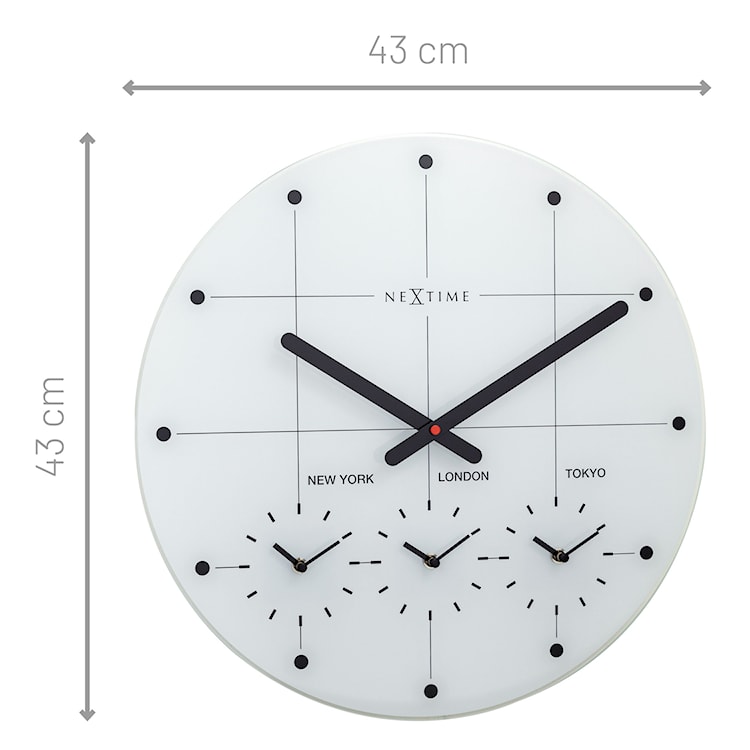 Zegar ścienny Big City 43 cm biały  - zdjęcie 7
