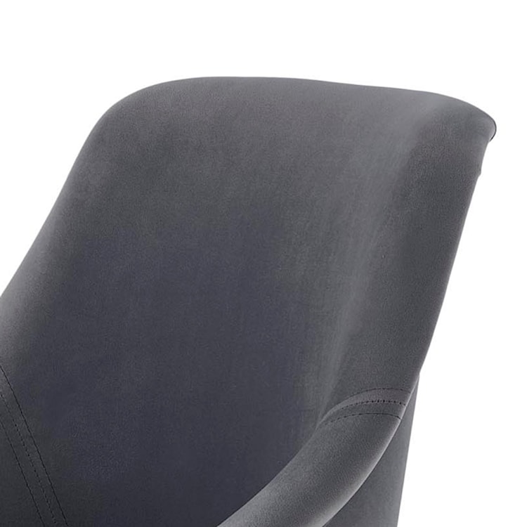 Krzesło tapicerowane Berlas ciemnoszary velvet - dąb miodowy  - zdjęcie 2