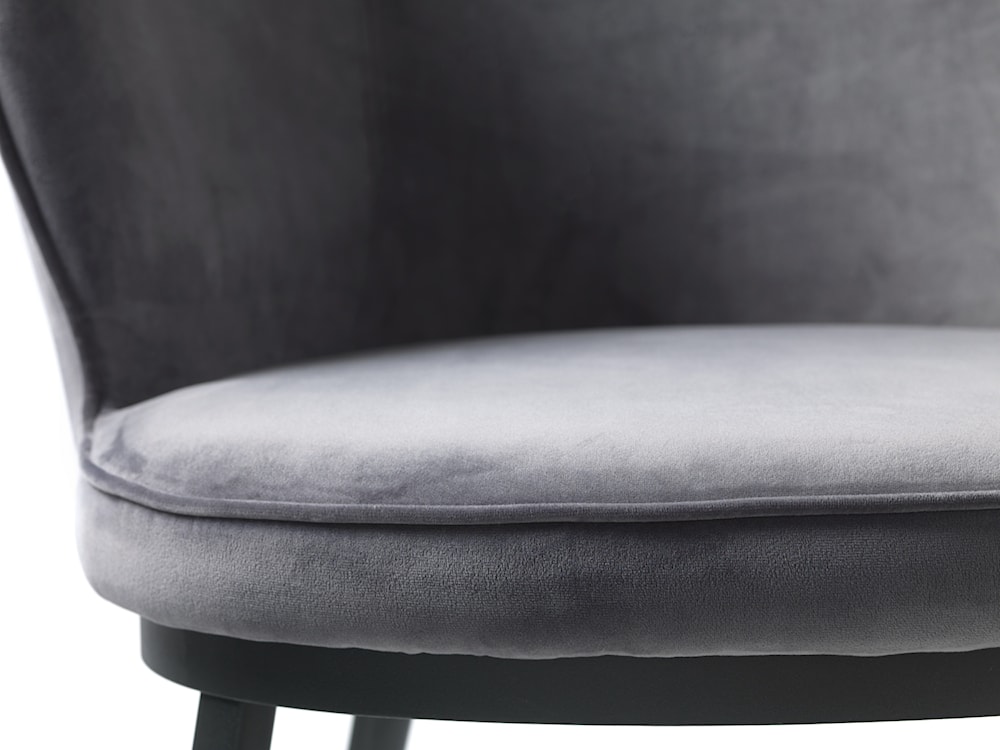 Fotel tapicerowany Morgons szary velvet  - zdjęcie 4