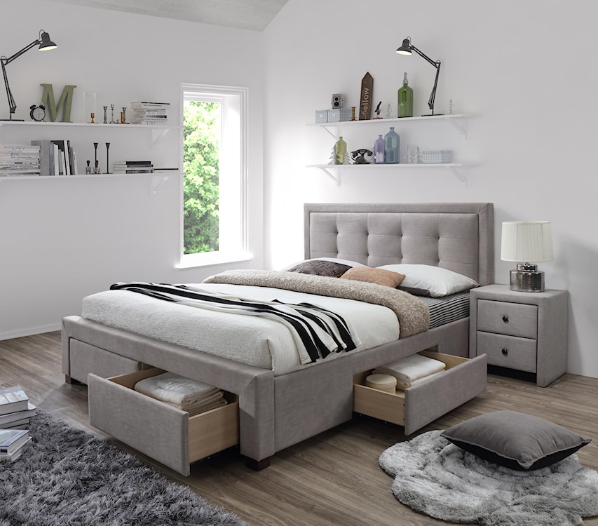 Łóżko tapicerowane z szufladami Totti  - zdjęcie 6
